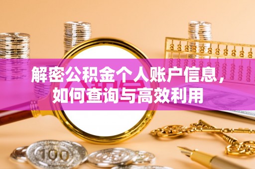彭泽解密公积金个人账户信息，如何查询与高效利用