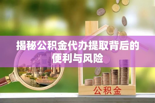 彭泽揭秘公积金代办提取背后的便利与风险