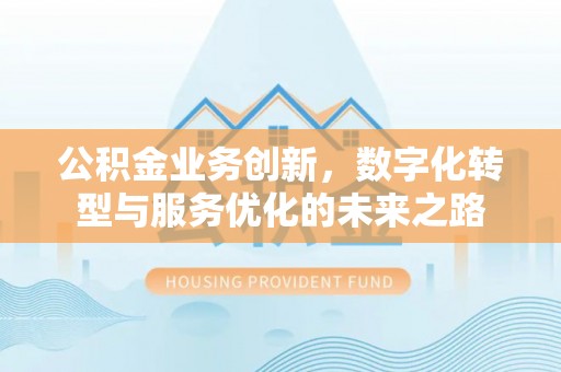 彭泽公积金业务创新，数字化转型与服务优化的未来之路