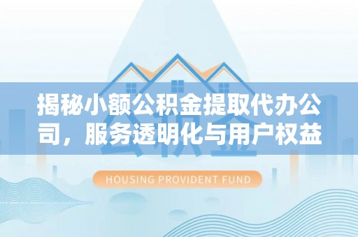 彭泽揭秘小额公积金提取代办公司，服务透明化与用户权益保障