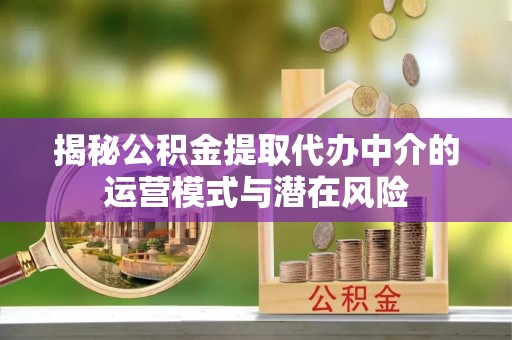彭泽揭秘公积金提取代办中介的运营模式与潜在风险