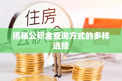 彭泽揭秘公积金查询方式的多样选择
