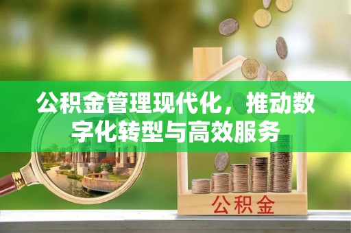 彭泽公积金管理现代化，推动数字化转型与高效服务