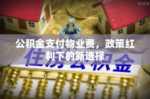 彭泽公积金支付物业费，政策红利下的新选择