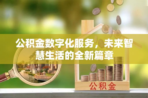 彭泽公积金数字化服务，未来智慧生活的全新篇章