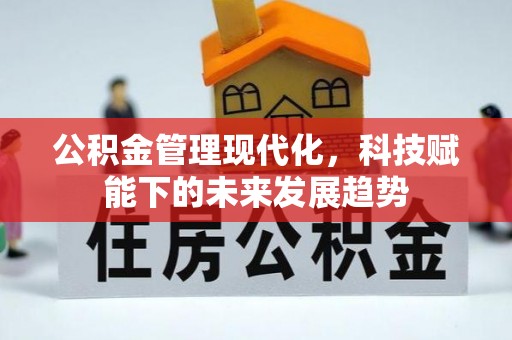 彭泽公积金管理现代化，科技赋能下的未来发展趋势