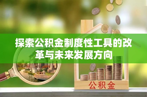 彭泽探索公积金制度性工具的改革与未来发展方向