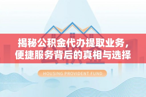 彭泽揭秘公积金代办提取业务，便捷服务背后的真相与选择